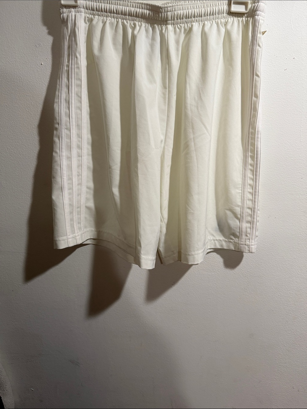 adidas Cream Elastic-Waist Mini Skirt